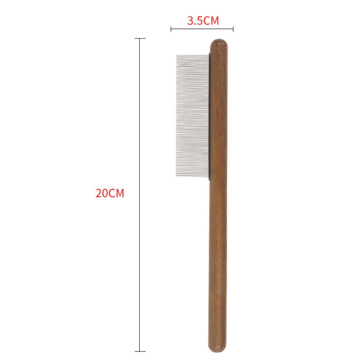 Cat Dog Solid Wood Comb For Removing Floating Hair Pet Cleaning Grooming Flea Comb(B)