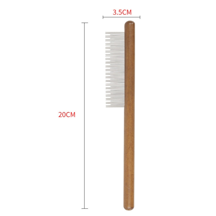 Cat Dog Solid Wood Comb For Removing Floating Hair Pet Cleaning Grooming Flea Comb(E)