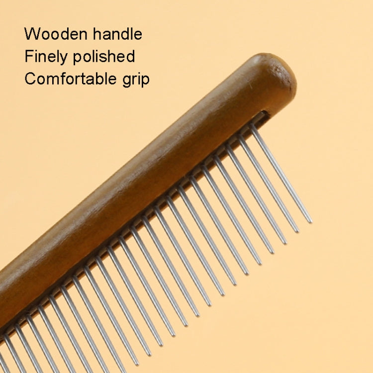 Cat Dog Solid Wood Comb For Removing Floating Hair Pet Cleaning Grooming Flea Comb(C)