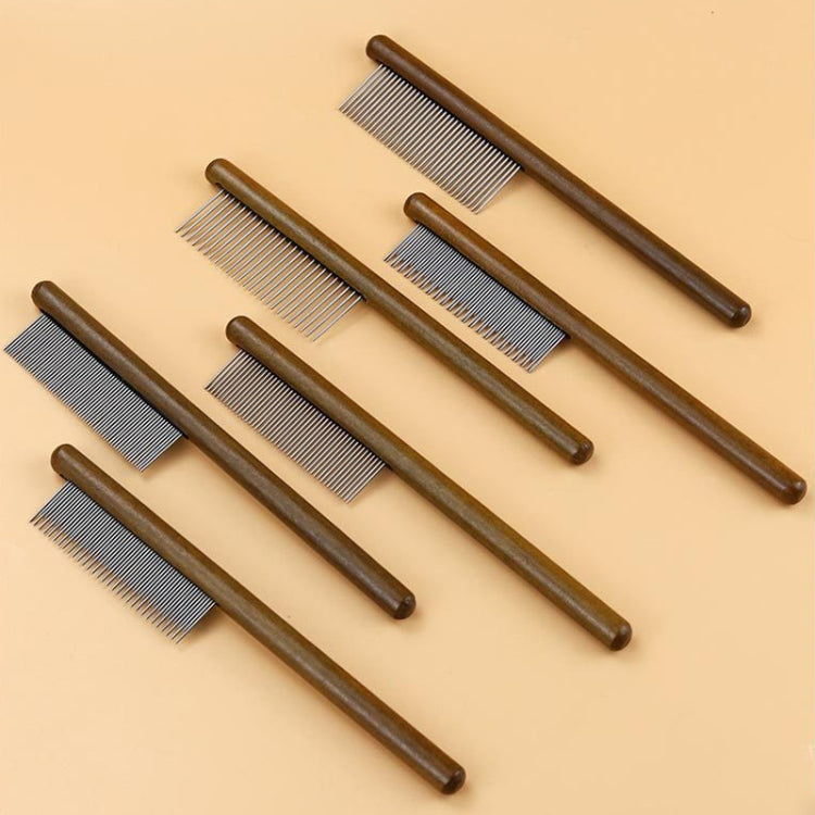 Cat Dog Solid Wood Comb For Removing Floating Hair Pet Cleaning Grooming Flea Comb(A)