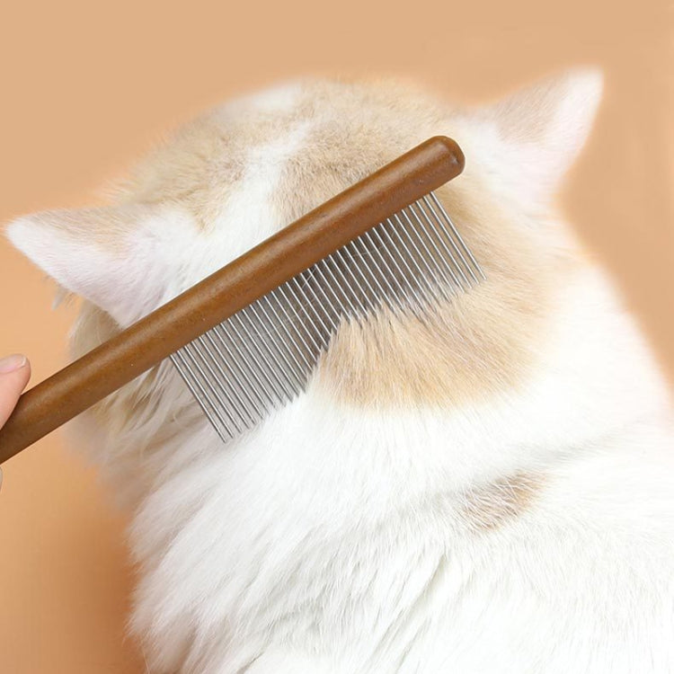 Cat Dog Solid Wood Comb For Removing Floating Hair Pet Cleaning Grooming Flea Comb(A)
