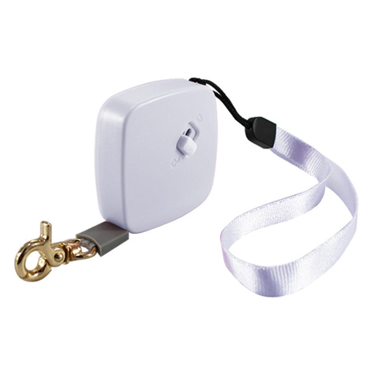 Automatic Telescopic Dog Traction Rope Small Pet Retractor(Square White)