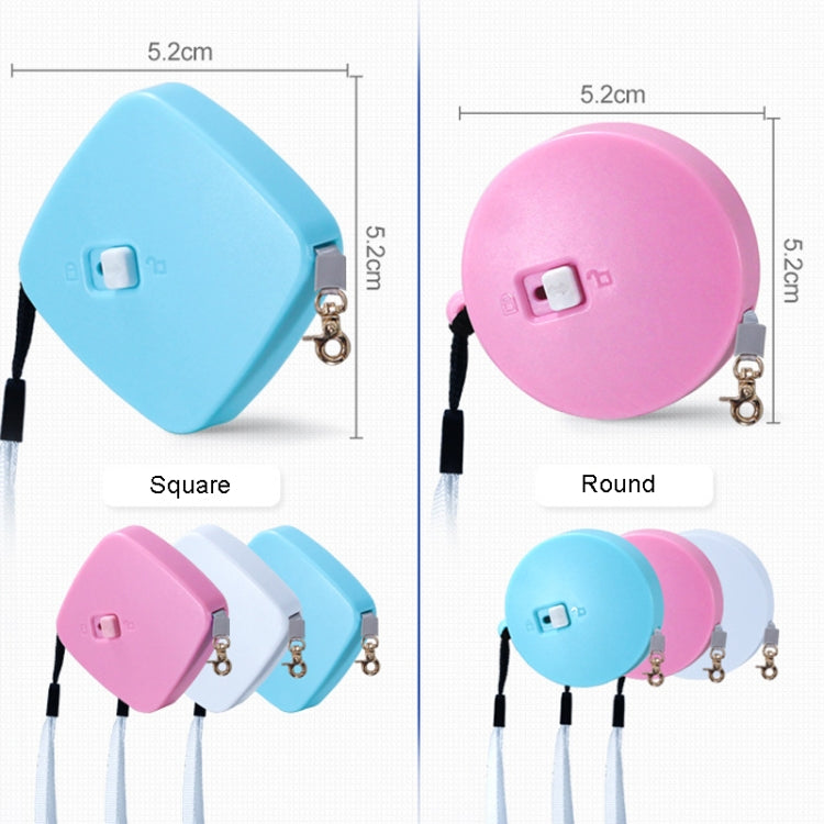 Automatic Telescopic Dog Traction Rope Small Pet Retractor(Square Blue)