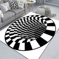 3D Geometric Stereo Trap Vision Living Room Bedroom Carpet, Size: 40x60cm(Rectangular Visual B)