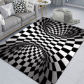 3D Geometric Stereo Trap Vision Living Room Bedroom Carpet, Size: 40x60cm(Rectangular Visual C)