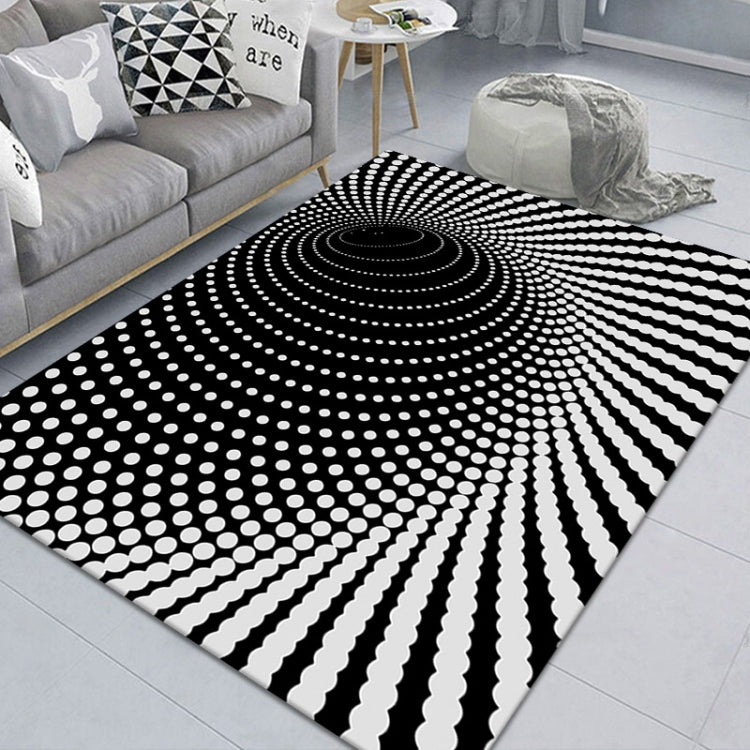 3D Geometric Stereo Trap Vision Living Room Bedroom Carpet, Size: 40x60cm(Rectangular Visual F)