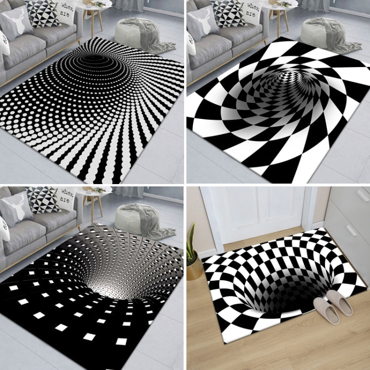 3D Geometric Stereo Trap Vision Living Room Bedroom Carpet, Size: 40x60cm(Rectangular Visual H)