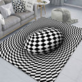 3D Geometric Stereo Trap Vision Living Room Bedroom Carpet, Size: 50x80cm(Rectangular Spherical Vision)