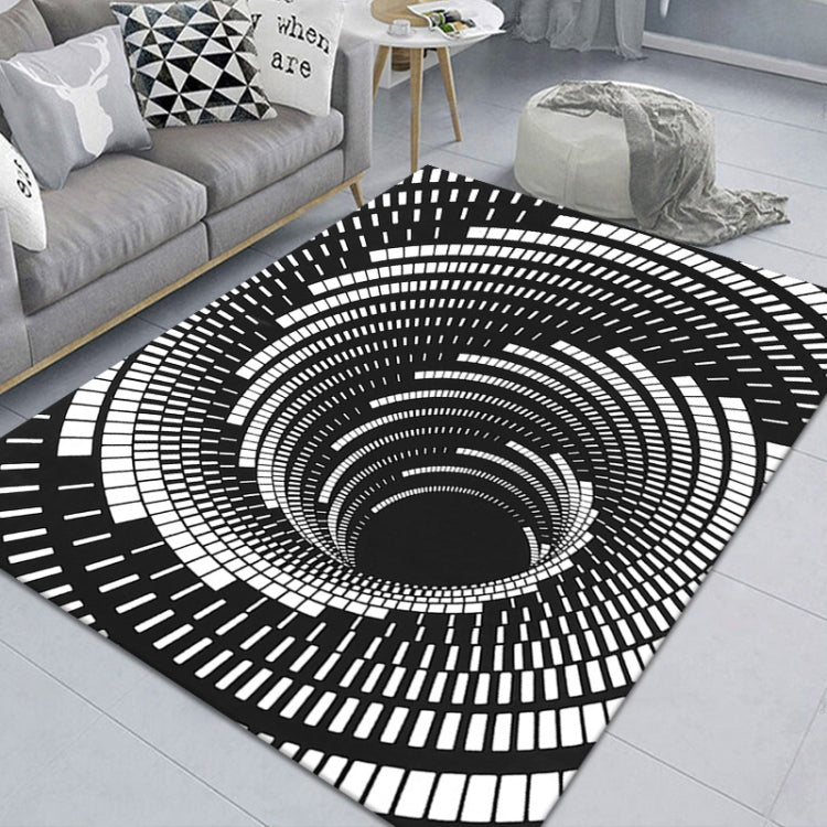 3D Geometric Stereo Trap Vision Living Room Bedroom Carpet, Size: 60x90cm(Rectangular Visual D)