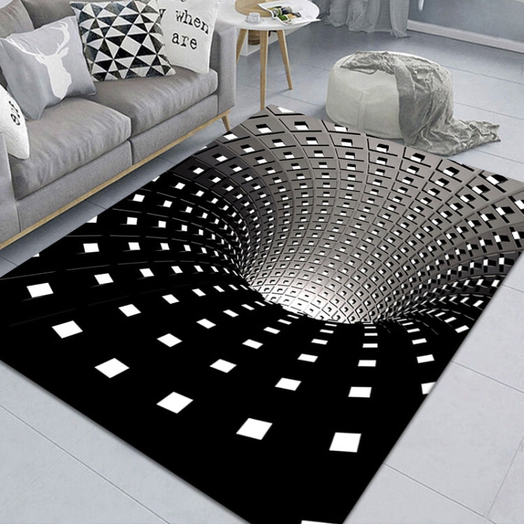 3D Geometric Stereo Trap Vision Living Room Bedroom Carpet, Size: 60x90cm(Rectangular Visual H)