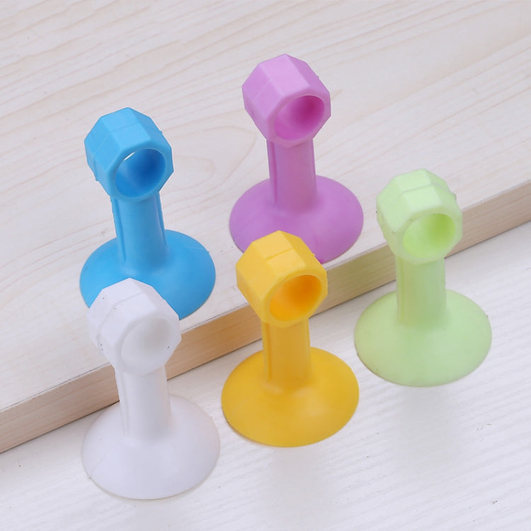 10 PCS Medium Silicone Door Suction Punch-free Door Handle Anti-collision Door Resistance(Blue)
