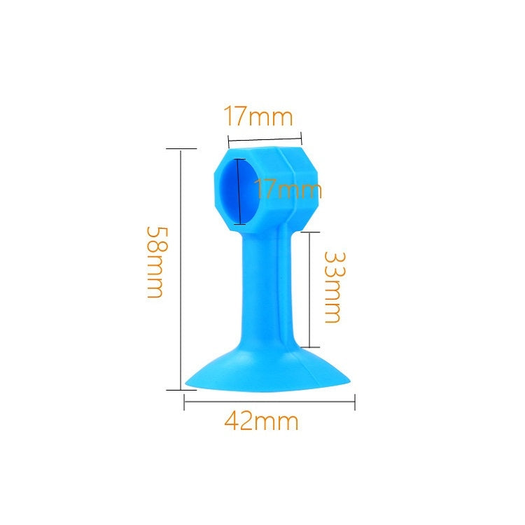 10 PCS Medium Silicone Door Suction Punch-free Door Handle Anti-collision Door Resistance(Blue)