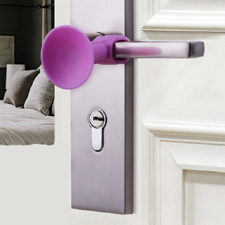 10 PCS Medium Silicone Door Suction Punch-free Door Handle Anti-collision Door Resistance(Blue)