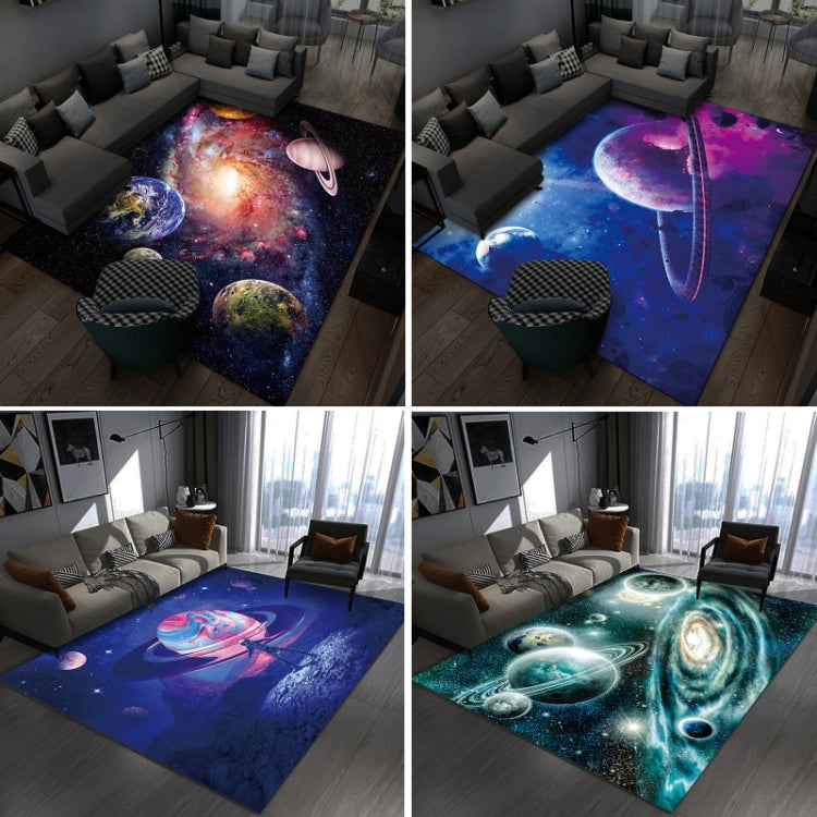 3D Visual Cartoon Cosmic Planet Living Room Carpet, Size: 40x60cm(RZ Cosmic Planet 8)