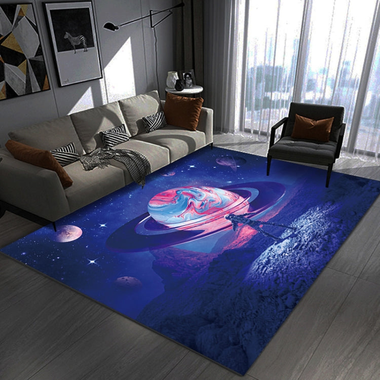 3D Visual Cartoon Cosmic Planet Living Room Carpet, Size: 50x80cm(RZ Cosmic Planet 7)