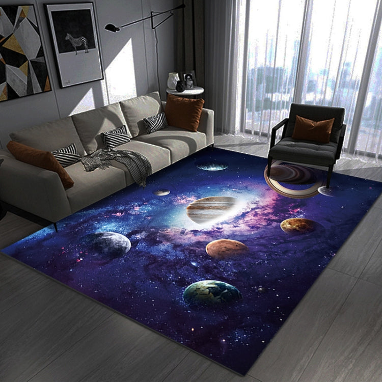 3D Visual Cartoon Cosmic Planet Living Room Carpet, Size: 50x80cm(RZ Cosmic Planet 9)