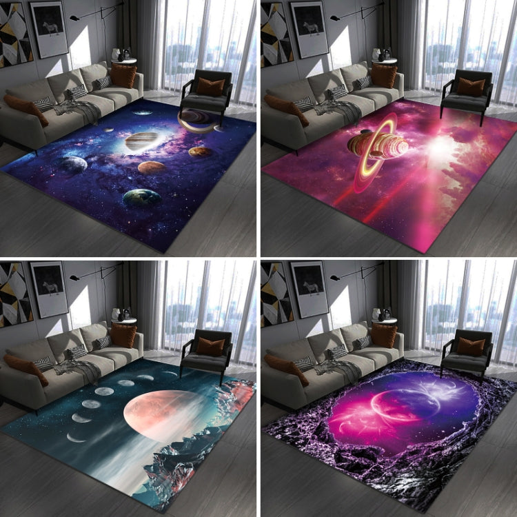 3D Visual Cartoon Cosmic Planet Living Room Carpet, Size: 50x80cm(RZ Cosmic Planet 9)