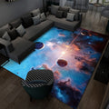3D Visual Cartoon Cosmic Planet Living Room Carpet, Size: 60x90cm(Cosmic Planet 1)