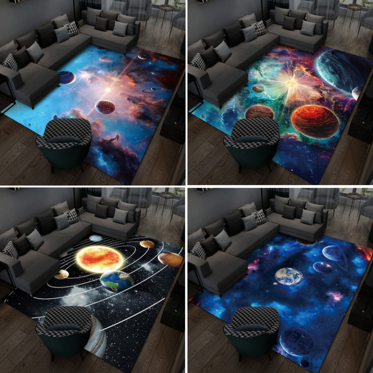 3D Visual Cartoon Cosmic Planet Living Room Carpet, Size: 60x90cm(Cosmic Planet 4)