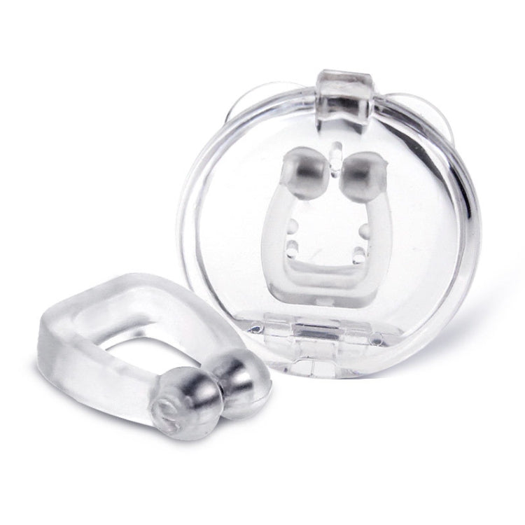 10 PCS Mini Portable Silicone Magnetic Anti-snoring Device(Transparent)