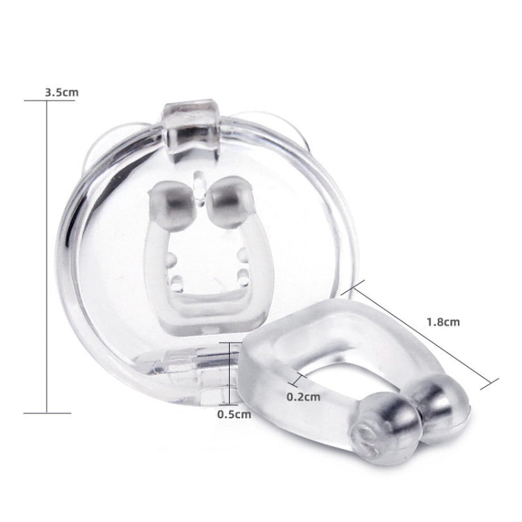 10 PCS Mini Portable Silicone Magnetic Anti-snoring Device(Transparent)