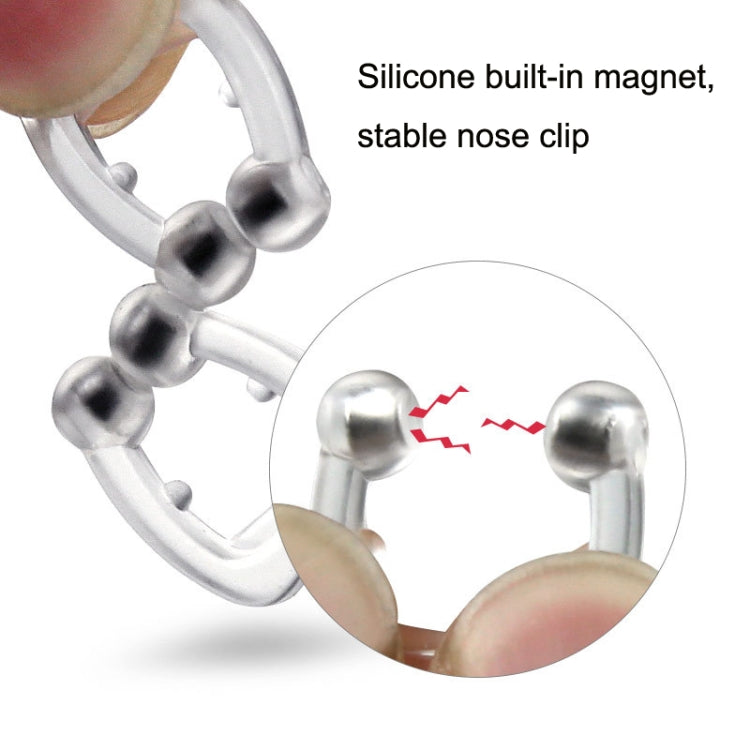 10 PCS Mini Portable Silicone Magnetic Anti-snoring Device(Transparent)