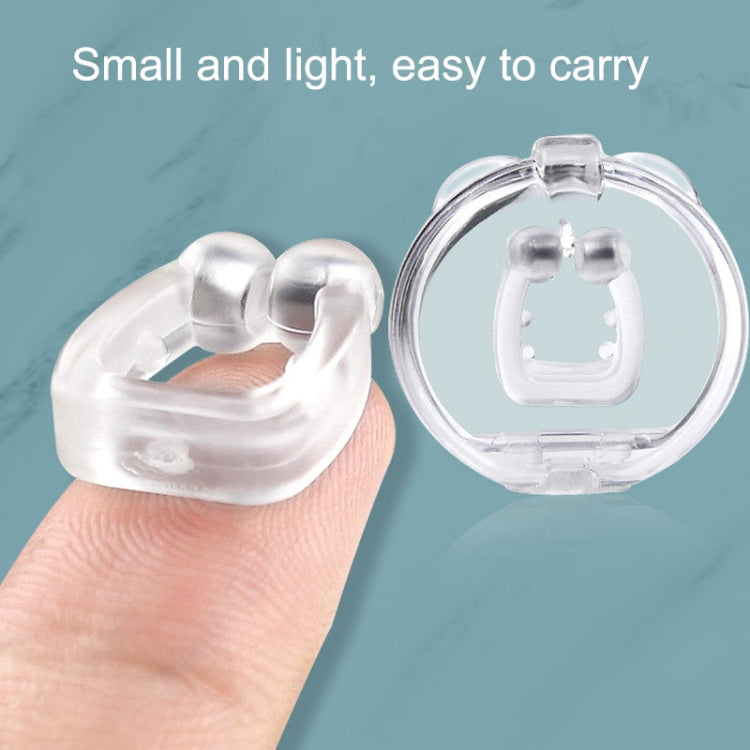 10 PCS Mini Portable Silicone Magnetic Anti-snoring Device(Transparent)