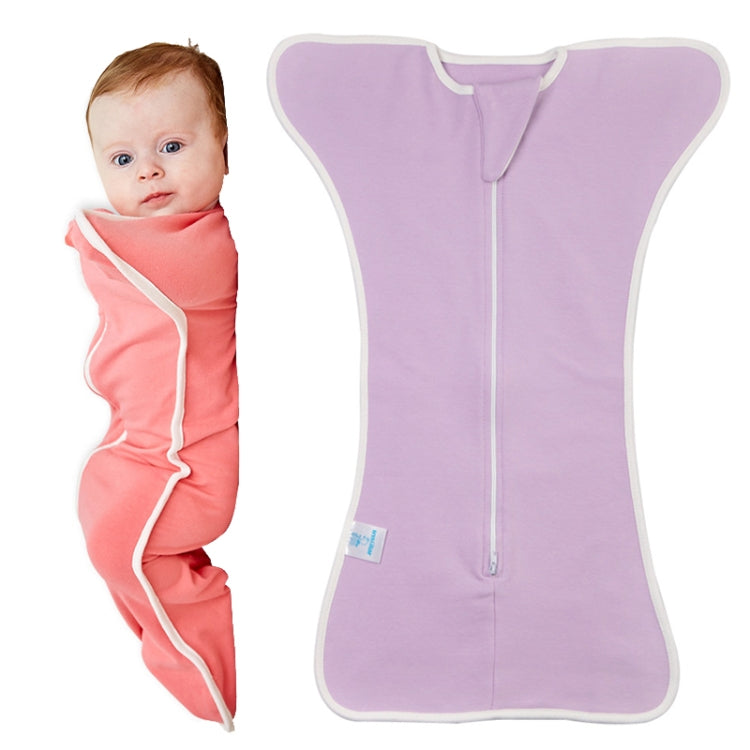 Insular Baby Cotton Quilt Newborn Swaddle Sleeping Bag Blanket, Size: 60cm For 0-3 Months(Purple)
