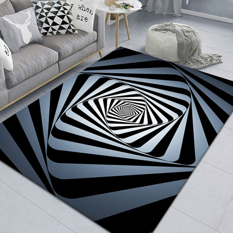 3D Stereo Rectangular Visual Geometric Living Room Carpet, Size: 50x80cm(09)