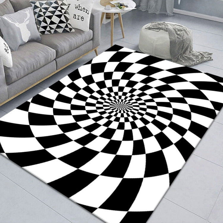 3D Stereo Rectangular Visual Geometric Living Room Carpet, Size: 50x80cm(10)