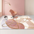 Modern Abstract Geometric Living Room Rug Coffee Table Cushion, Size: 60x90cm(02)