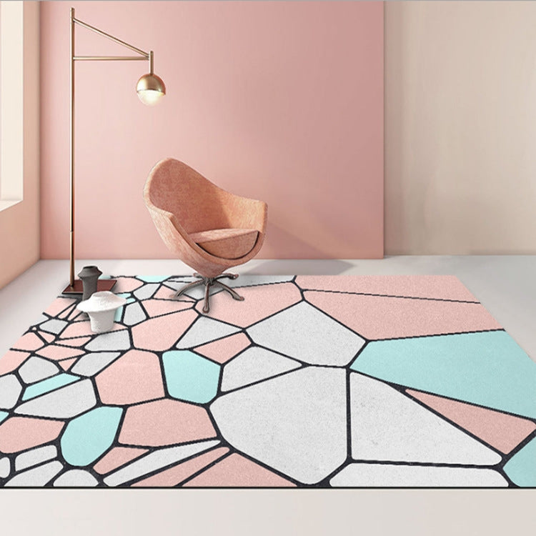 Modern Abstract Geometric Living Room Rug Coffee Table Cushion, Size: 60x90cm(03)