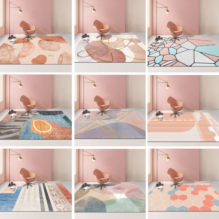 Modern Abstract Geometric Living Room Rug Coffee Table Cushion, Size: 60x90cm(06)