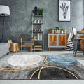Modern Abstract Geometric Living Room Rug Coffee Table Cushion, Size: 80x120cm(25)