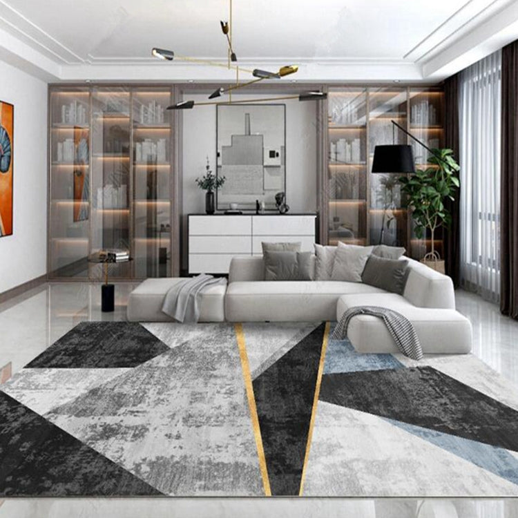 Modern Abstract Geometric Living Room Rug Coffee Table Cushion, Size: 80x160cm(24)