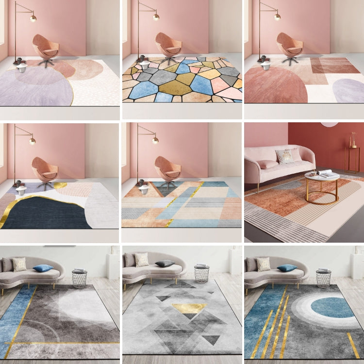Modern Abstract Geometric Living Room Rug Coffee Table Cushion, Size: 120x160cm(16)