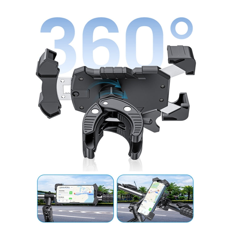 L101+M011 Outdoor Cycling Mechanical Locking Phone Holder(Black)