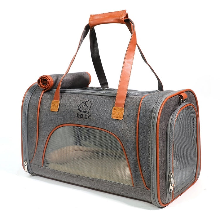 LDLC QS-012 Pet Outing Portable Breathable Foldable Tote Bag(Dark Gray)