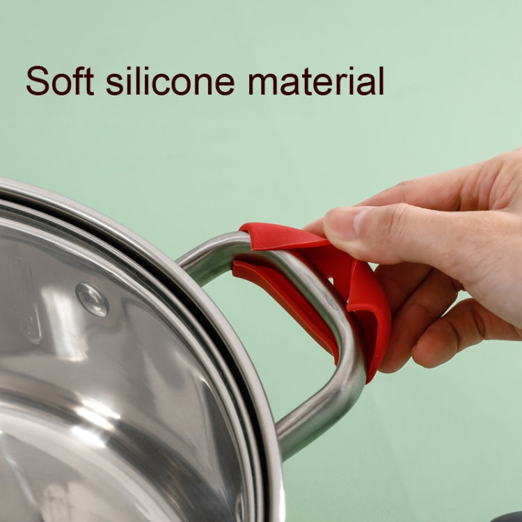 1 Pair Silicone Pot Handle Insulation Cover Iron Pot Handle Cover(Light Green)