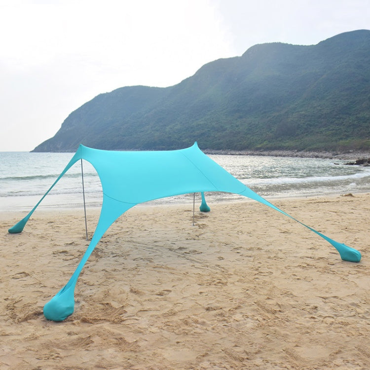 Outdoor Beach Lycra Canopy Camping Tent Sunshade Fishing Tent, Size: 210x160x150cm(Lake Blue)