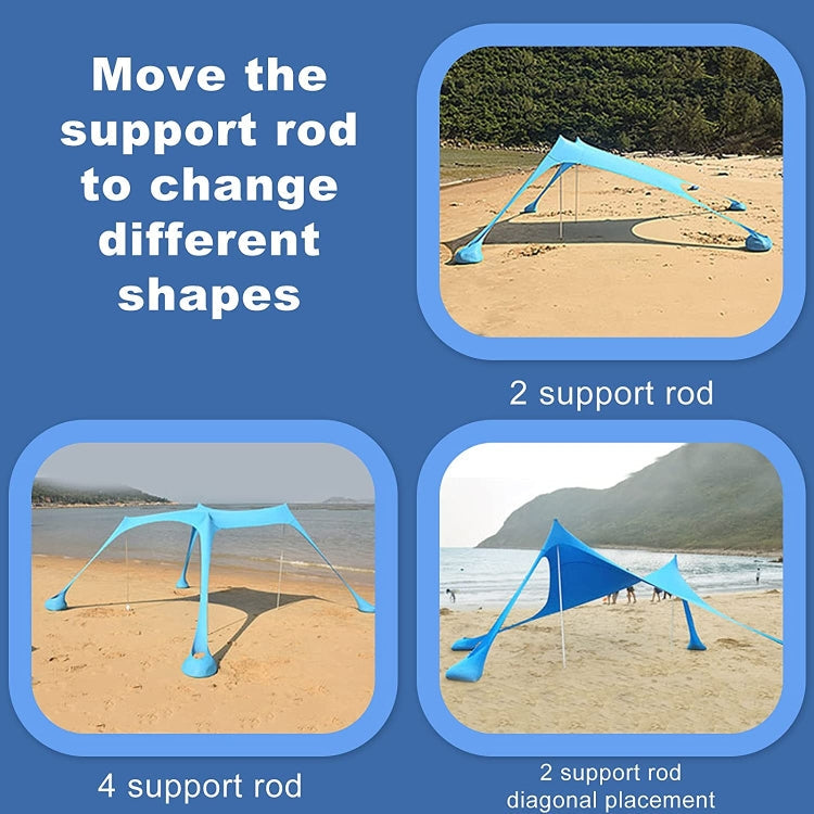 Outdoor Beach Lycra Canopy Camping Tent Sunshade Fishing Tent, Size: 210x160x150cm(Red)