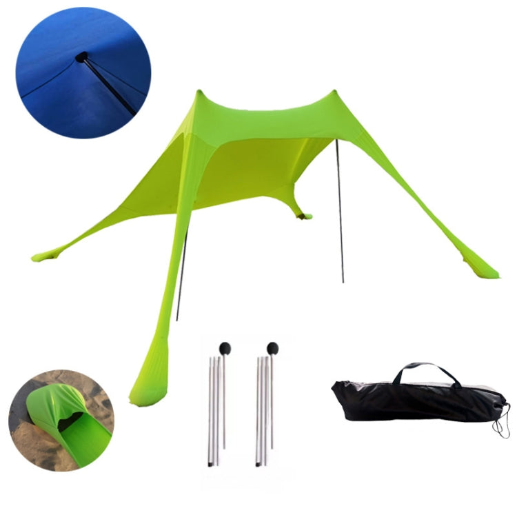 Outdoor Beach Lycra Canopy Camping Tent Sunshade Fishing Tent, Size: 210x200x150cm(Lake Blue)