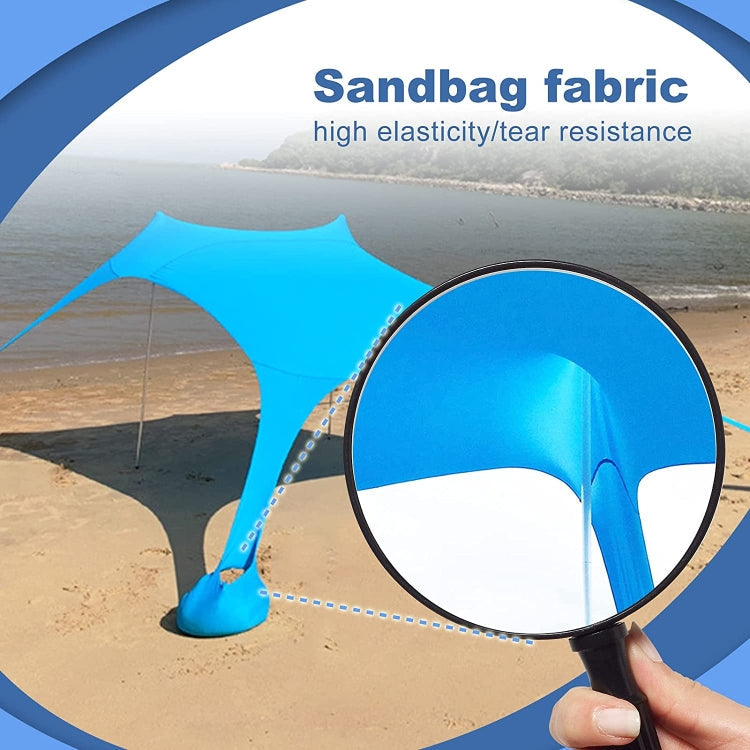 Outdoor Beach Lycra Canopy Camping Tent Sunshade Fishing Tent, Size: 210x200x150cm(Green)