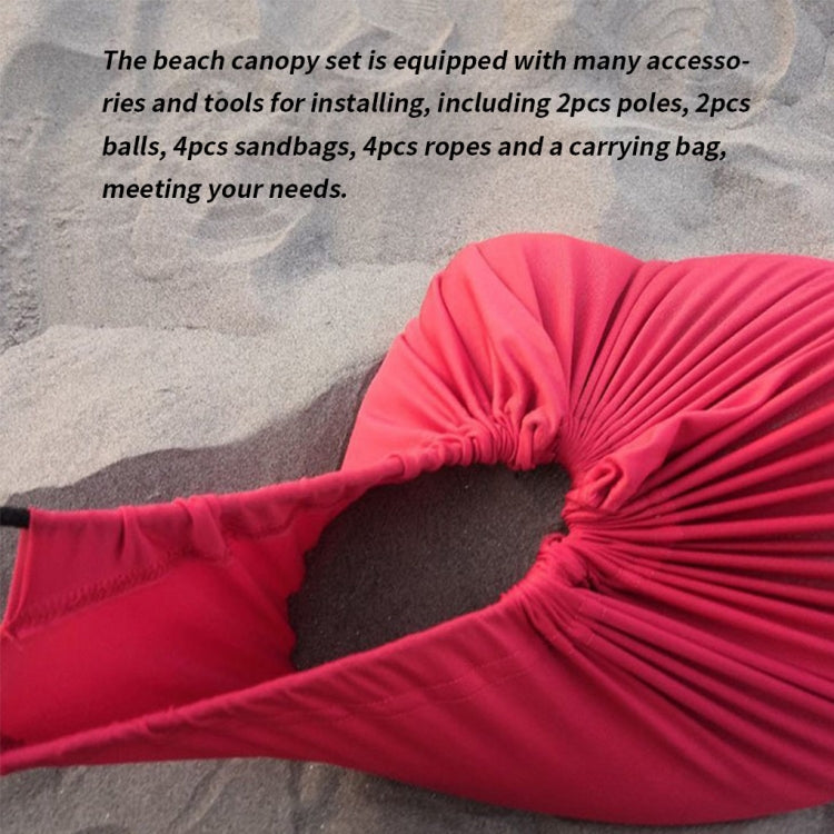 Outdoor Beach Lycra Canopy Camping Tent Sunshade Fishing Tent, Size: 210x200x150cm(Red)