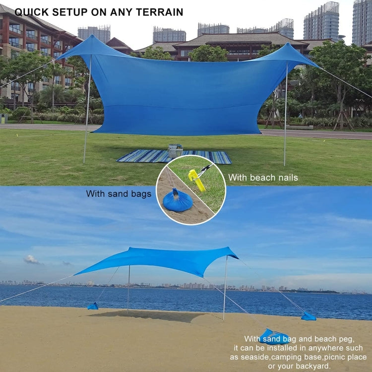 Outdoor Beach Lycra Canopy Camping Tent Sunshade Fishing Tent, Size: 300x300x200cm(Green)