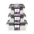 Refrigerator Refrigerated Storage Stainless Steel Airtight Crisper, Capacity: Rectangular 3 PCS/Set
