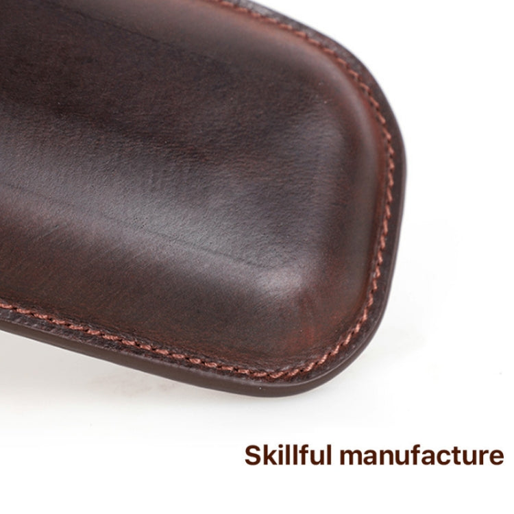 CONTACTS FAMILY 2 In 1 Portable Genuine Leather Cigar Humidor(Brown)