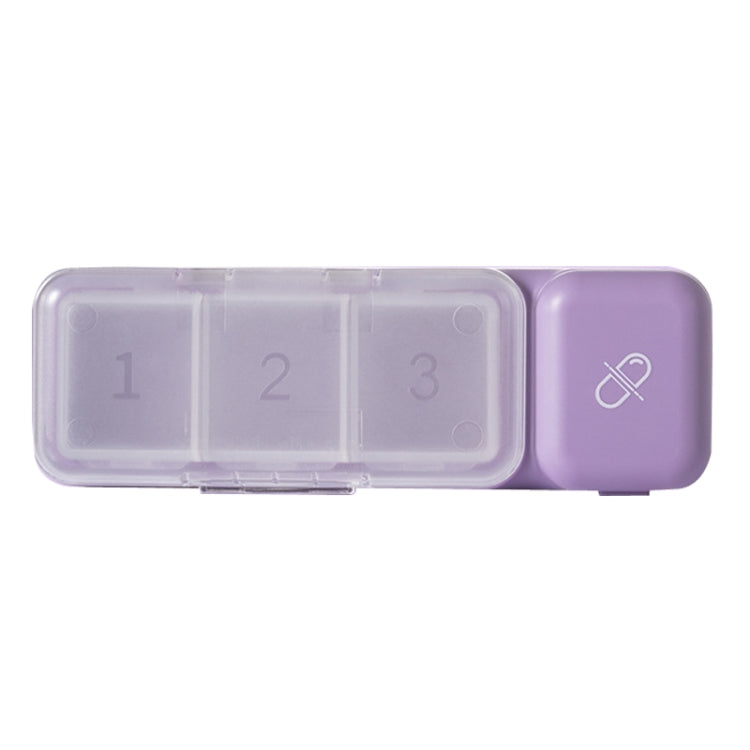 TR017 Portable Medicine Cutter Portable Mini 7 Days Sealed Separate Medicine Box(Purple)
