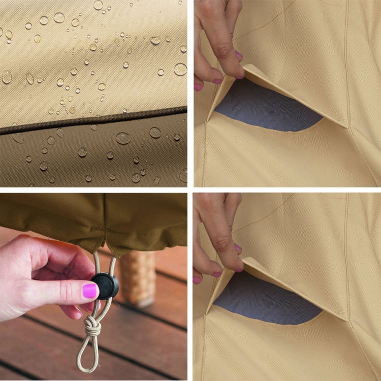 Oxford Cloth Waterproof Dustproof Barbecue Cover With Sundry Bag, Size: 183x66x130cm(Beige)