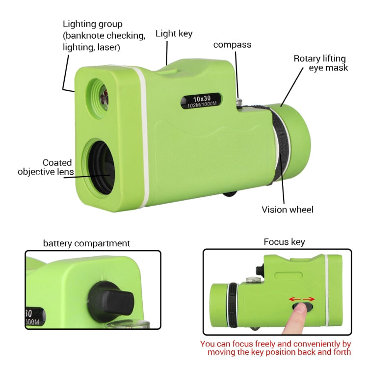 CS-1030 10X Colorful High List Binoculars with Infrared Light(Sky Blue)